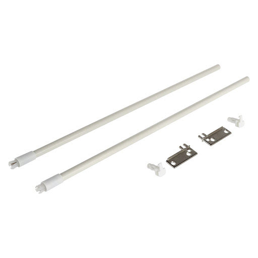 Riex NP11 Ensemble de 2 tringles longitudinale, 450 mm, blanc