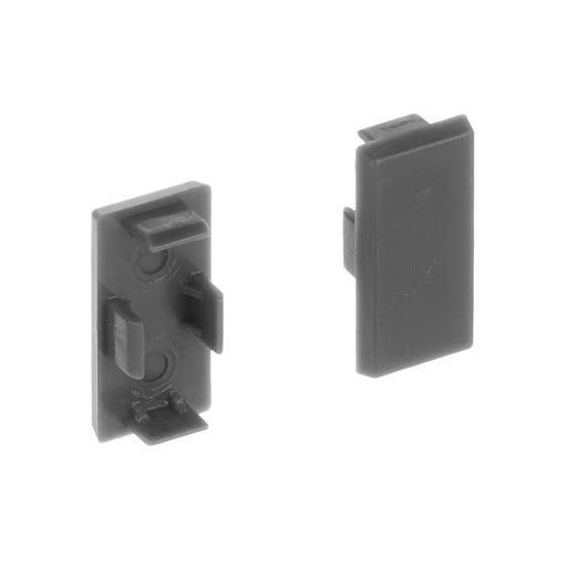 RiexTrack Accessoires séparateur de tiroir,embout d'extrémité pour tringle carrée, gris foncé