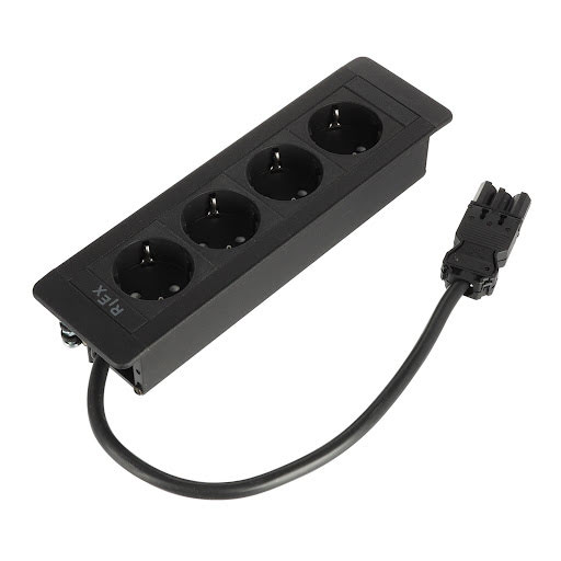 Riex ED56 Electrical socket Schuko (4×), GST 0,4 m, black