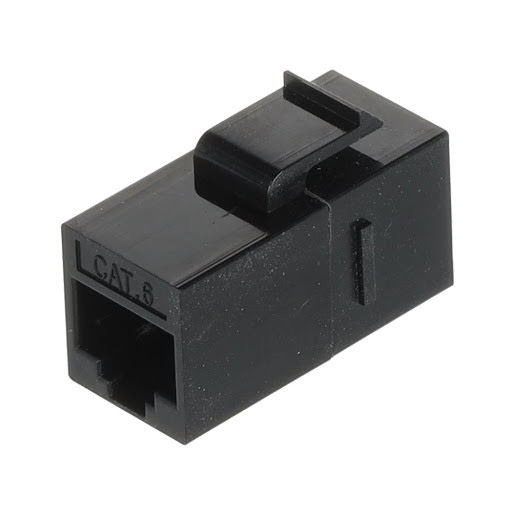 Riex ED65 Keystone RJ45 cat. 6 (F/F), black