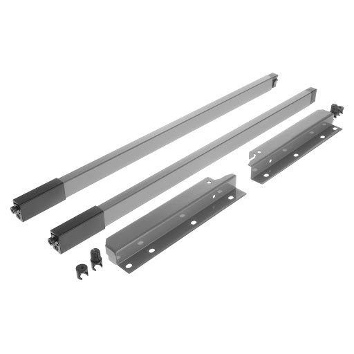 Riex NX40 Lades Hoogte 204 mm - 500 mm, 2 Rechthoekige relings, Grijs