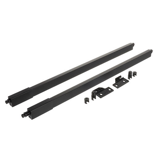 RiexTrack Set of 2 square railings, 500 mm, black