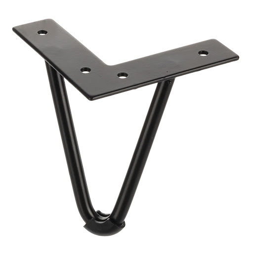 Riex GS42 Furniture leg H130, matt black