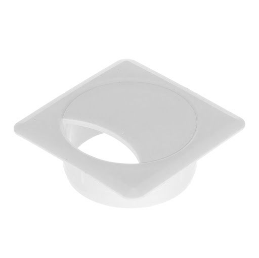 Riex EK64 Sortie de câble carrée en plastique ø60 mm, H20, blanc