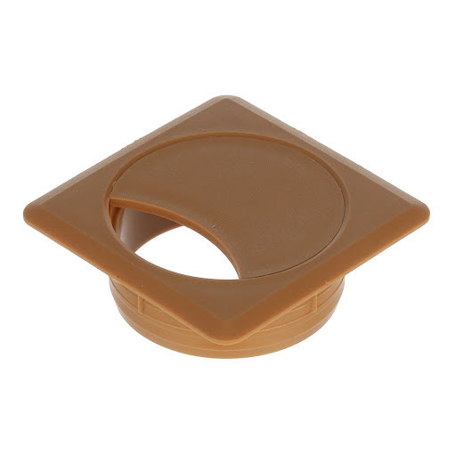 Riex EK64 Cable outlet square design, plastic ø60 mm, H22, beech