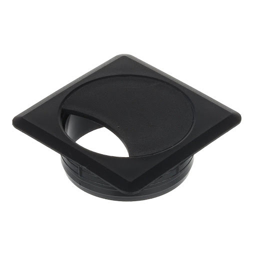 Riex EK64 Cable outlet square design, plastic ø60 mm, H22, black