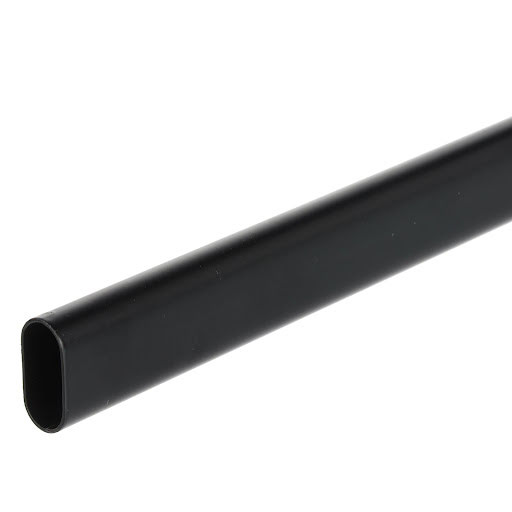 Riex VT24 Bară haine ovală, 30x15 mm, 1,0 mm, 3000 mm, negru mat