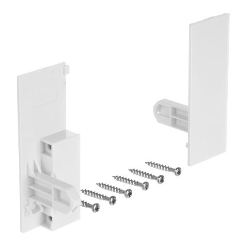 RiexTrack Accesoires de tiroirs intérieur, attache façade, H89 mm, blanc