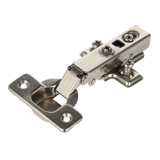 Riex NC20 Hinge clip on, full overlay, without cam, soft-close + plate H0 with euroscrews