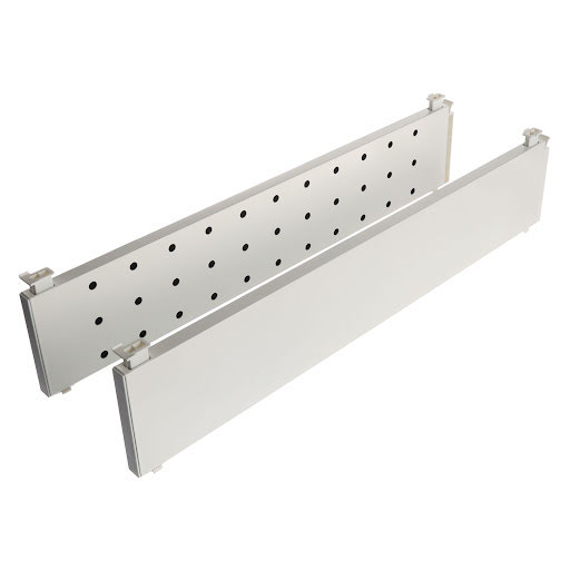 RiexTrack Set de 2 rehausses latéral perforées, 650 mm, blanc