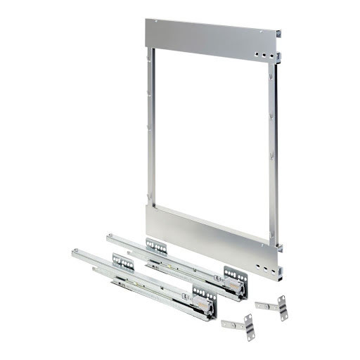 Kesse COMFORT II Voorraadkast, Frame met geleiders, Links, min 686 mm, Zilver