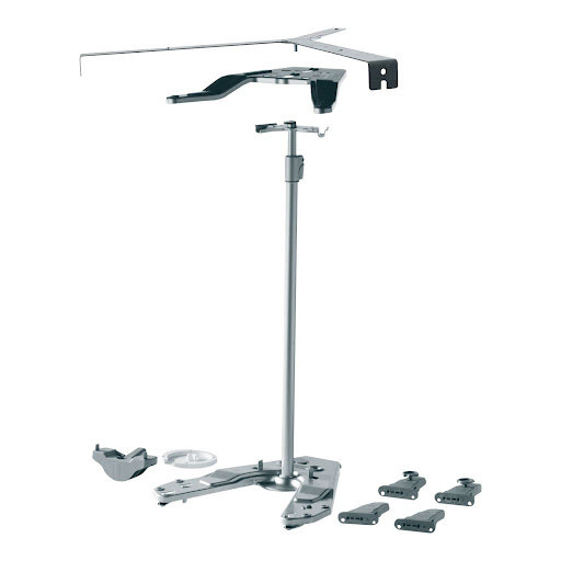 Kesse Revo 90°, système rotatItaliana Ferramenta avec accessoires, H660-860, argent