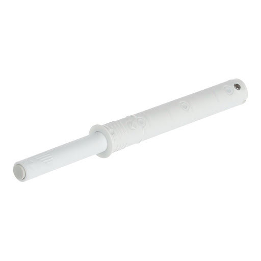 Italiana Ferramenta K Push pentru gaurire 10 mm, cu tampon, 37 mm, tare, alb