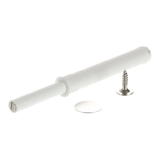 Italiana Ferramenta K Push pentru gaurire 10 mm, cu magnet, 37 mm, tare, alb