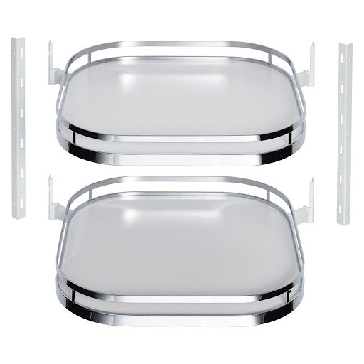 Kesse TurnMotion II, 2 étagères ARENA style avec accessoires, blanc/chromé
