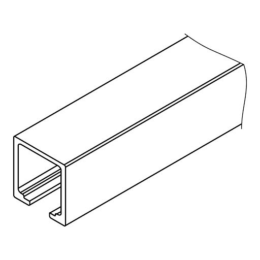 Hawa Junior 100 profilis tvirtinamas prie lubų, 1800 mm, anoduotas sidabras