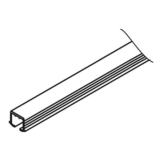 Hawa Clipo 36 Single rail 2500 мм, серебро анодир.