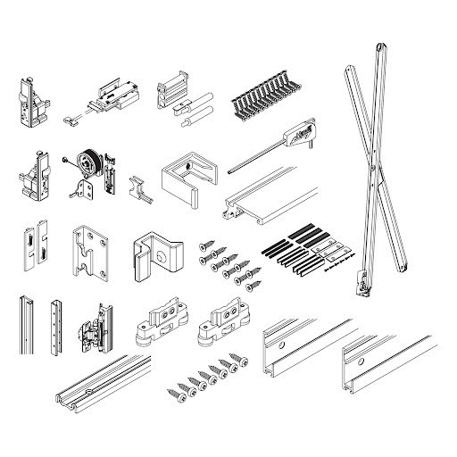 Hawa 27648 Concepta 25, 1250 - 1850 mm, voor 1 deur