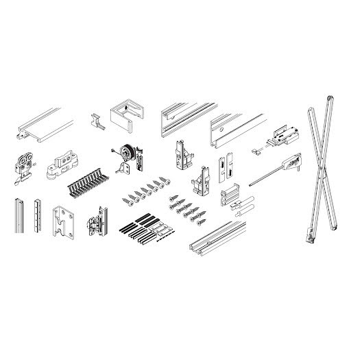 Hawa 27648 Concepta 50, 2301- 2800 mm, Set voor 1 deur