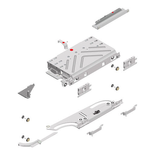 Cinetto PS40 Coplanairschuifdeursysteem, set voor linker deur