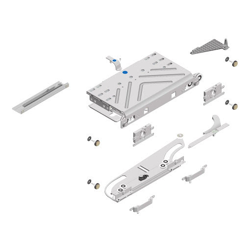 Cinetto PS40 Komplanares Schiebetürsystem, Set für rechte Türe