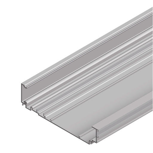 Cinetto PS40 viršutinis profilis 2000 mm, šlifuoto sidabro spalvos