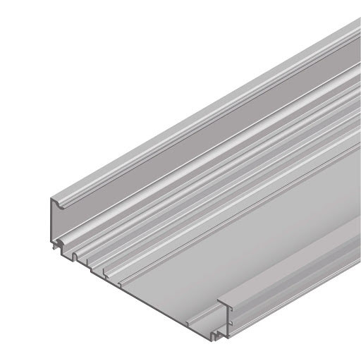 Cinetto PS40 viršutinis profilis 3850 mm, šlifuoto sidabro spalvos