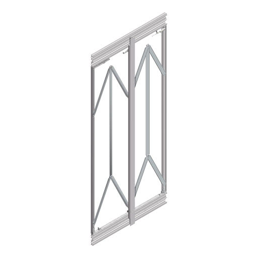 Cinetto PS66 Feronerie pentru ușă culisantă retractabilă, H 2400 - 2700 mm, set pentru ușa stângă