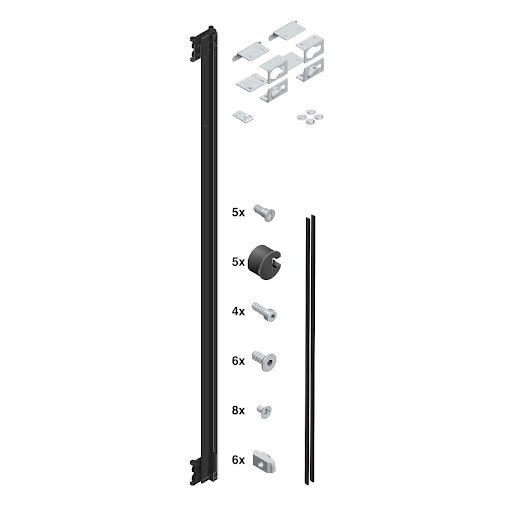 Cinetto PS66 Assembly kit for wooden door, H 2100-2400 mm, set for left door