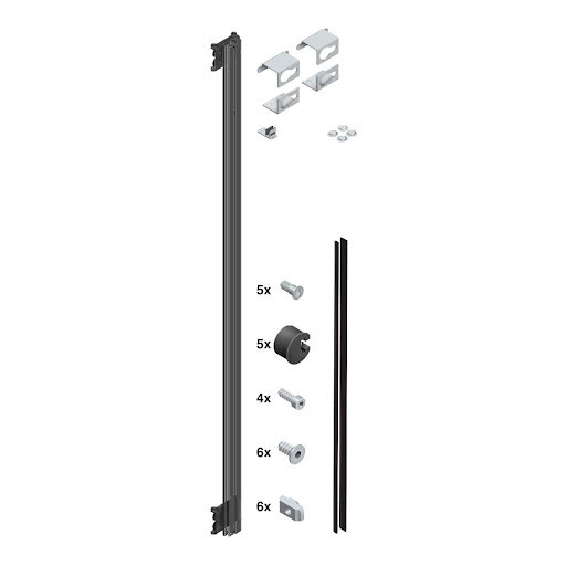 Cinetto PS66 Assembly kit for glass door, H 2100-2400 mm, set for right door