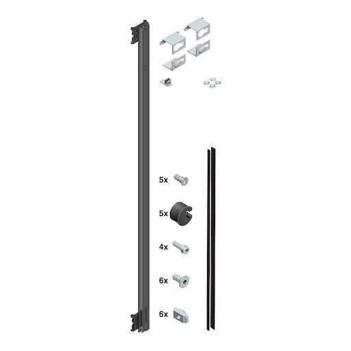 Cinetto PS66 Montagesatz für Glastür, H 2100-2400 mm, Set für rechts öffnend