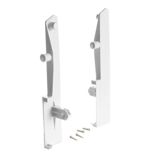 Riex NX40 Accesoires de tiroirs intérieur, support de façade pour 2 tringles rondes, H204 mm, blanc