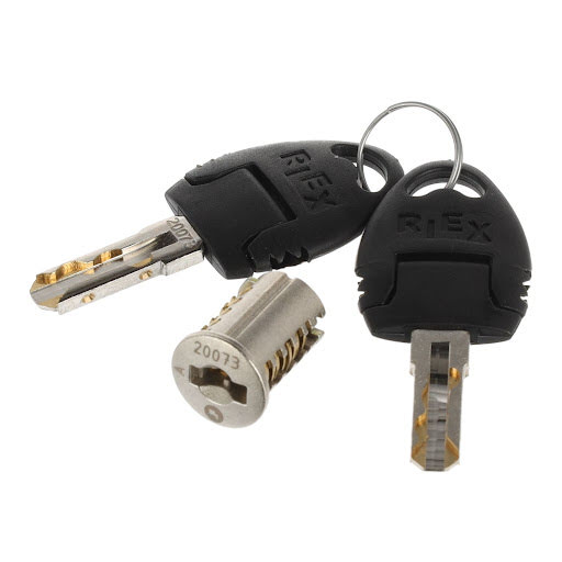 Riex EP20 Wkładka do zamka bębenkowego A5002, zwijane klucze z plastikową nakladką