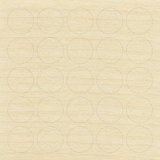 Riex JS10 Self adhesive cap ABS 261521 PE01, ø14 mm, maple pearl (sheet 25 pcs)