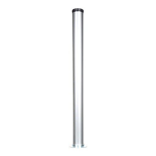 Riex ER60 Table leg with ring, H1100 mm, silver