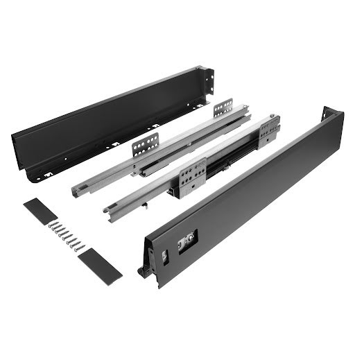 Riex ND30 Double wall slide, basic drawer, 86/350 mm, dark grey