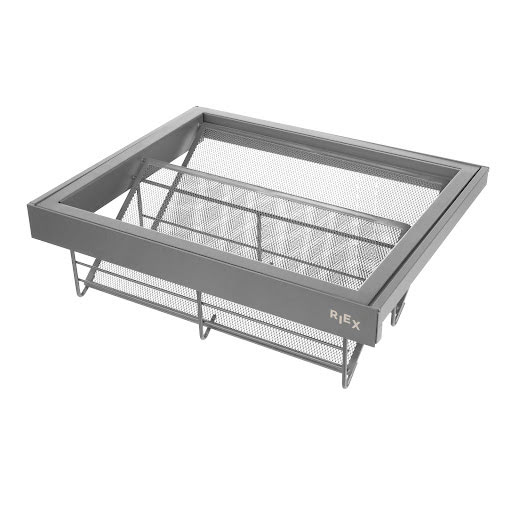 Riex VX85 Aluminium frame with shoe rack, H160, W900, 420 mm, dark grey