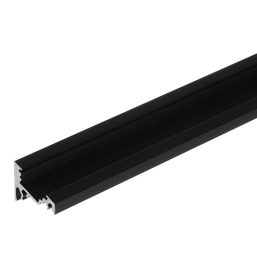 Riex EO20 LED kampinis profilis, max juostelės plotis 10mm, 3m, juodas