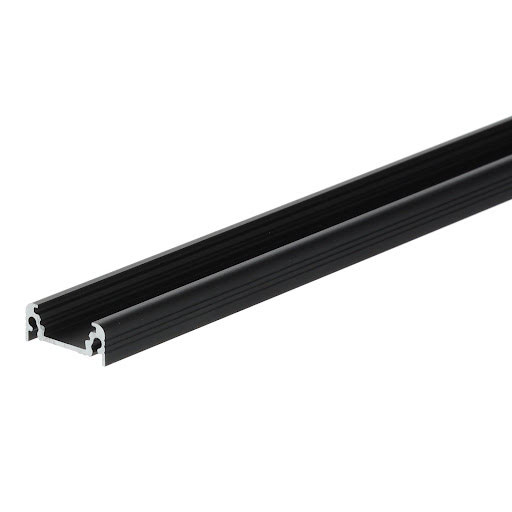 Riex EO11 LED profile surface, max. width 12 mm, 3 m, black