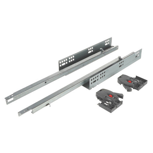 Riex NU30 Concealed slide, single extension, soft-close, 25 kg, 450 mm, 2D brackets