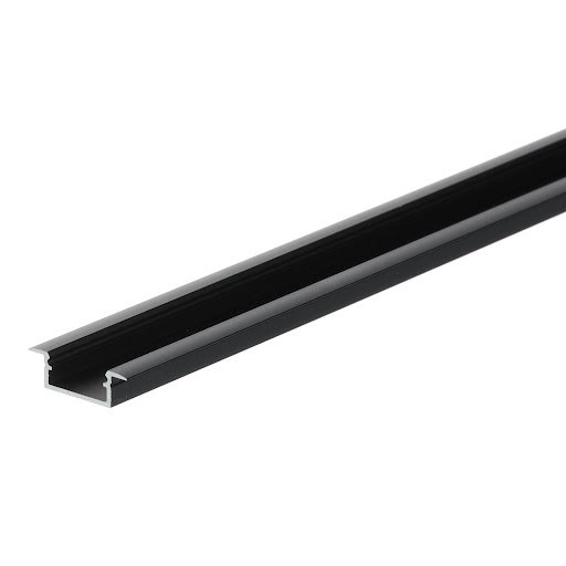 Riex EO30 LED profile recessed, max. width 10 mm, 3 m, black