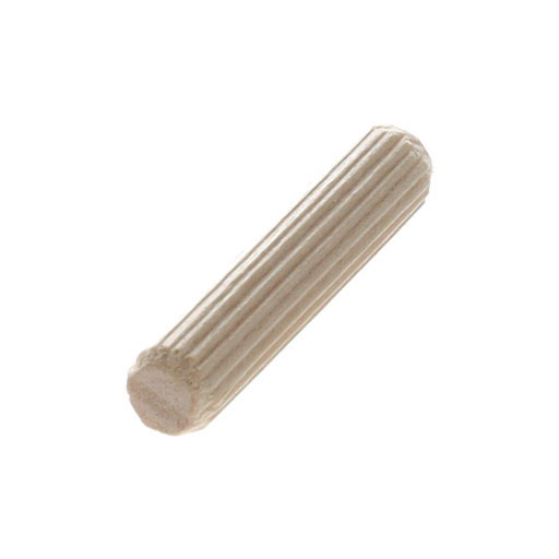 Riex JW51 Wooden dowel, 8x40 mm, with ribs, not calibrated, beech (pack 1 kg, approx. 770 pcs)