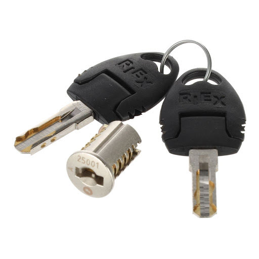 Riex EP20 Wkładka do zamka bębenkowego A5011, zwijane klucze z plastikową nakladką