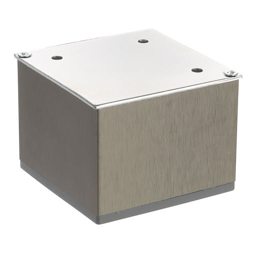 Riex GA38 Pied de meuble 80x80 mm, H60, nickel brossé