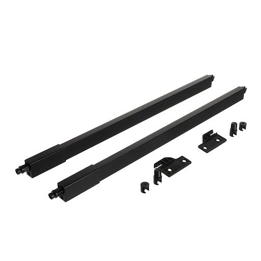 RiexTrack Set of 2 square railings, 450 mm, black