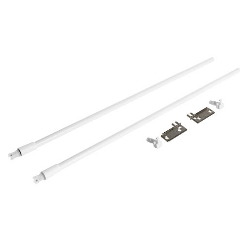 Riex NP11 Ensemble de 2 tringles longitudinale, 500 mm, blanc