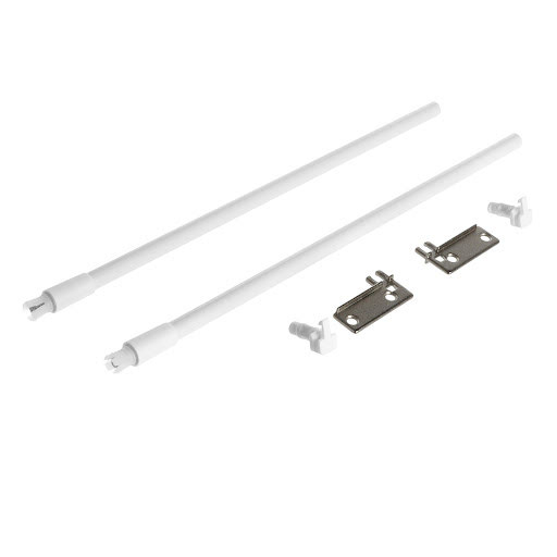 Riex NP11 Ensemble de 2 tringles longitudinale, 350 mm, blanc