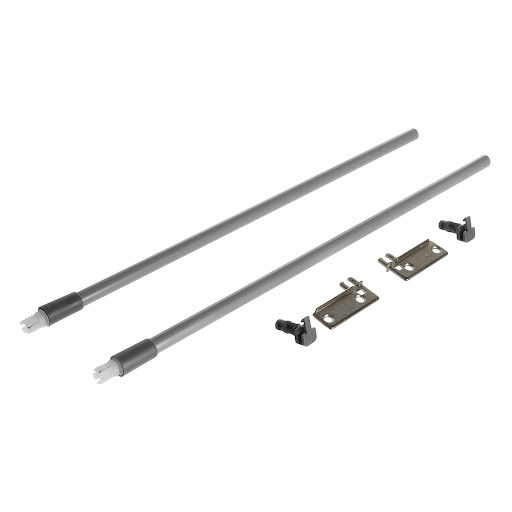 Riex NP11 Ensemble de 2 tringles longitudinale, 400 mm, gris