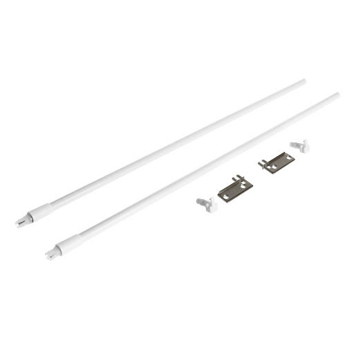 Riex NP11 Ensemble de 2 tringles longitudinale, 550 mm, blanc