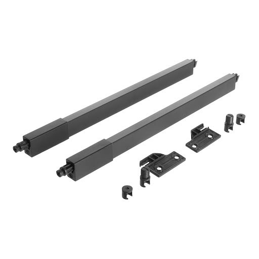 RiexTrack Set of 2 square railings, 350 mm, dark grey